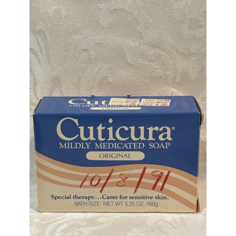 Vintage Cuticura Bar Soap, Original Mildly Medicated 6 Pack (B067) 5.26 OZ